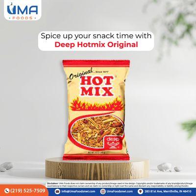 Add some sizzle to your snack time with Deep Hotmix Original. Get yours now at #UMAFoods!

#deepsnacks #deephotmix #indiansnacks