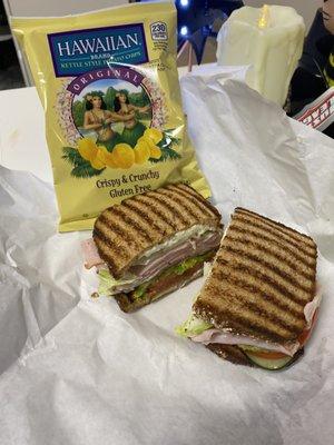 Turkey Avocado (to go) with a side of Hawaiian Kettle Style Potato Chips