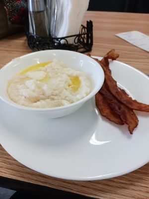 Grits and bacon