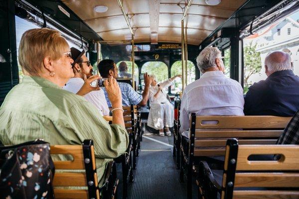 Visitors on a Cape May MAC Trolley Tour