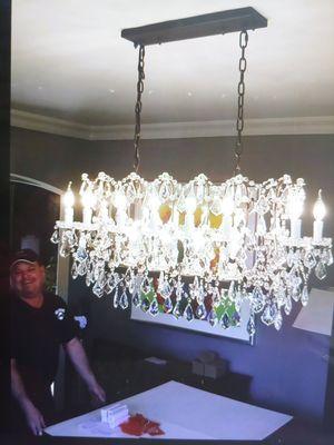 Beautiful chandelier installation by KB crew