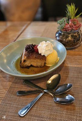 House Peruvian Bread Pudding with Vanilla Ice Cream