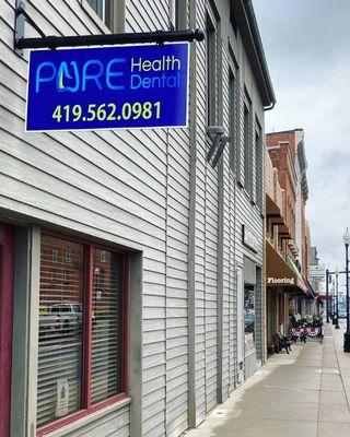 Front Entrance Sign -- PURE Health Dental Bucyrus