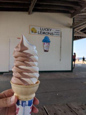 small soft serve cone, $3.50.