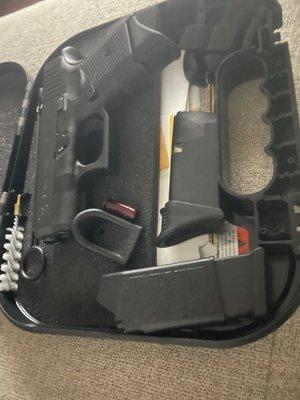 Glock 27, 3 mags, original case with pierce grips, and night sights for 420$ out the door.