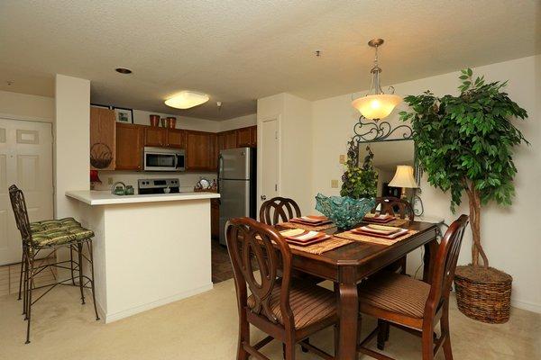 Kitchen and dining room for our A1 and B1 floor plans