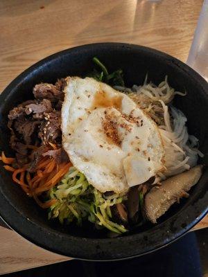 Bibimbap was very good and filling. 10/10