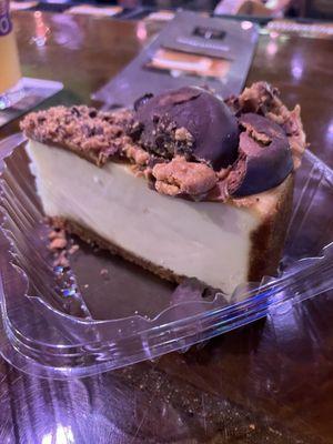 Peanut butter patty Girl Scout cookie cheese cake