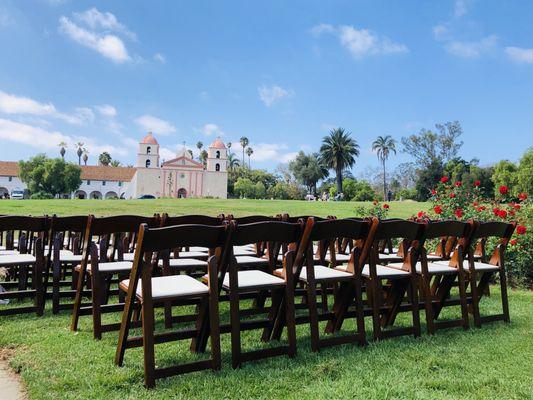 Wedding Rentals at the Santa Barbara Mission Rose Garden