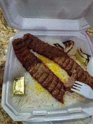 My favorite dish. Kebab was soft and tender. Rice was fluffy and cooked to perfection.