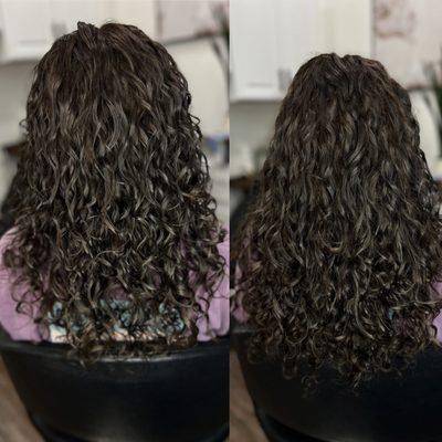 Before & After Curl Extensions