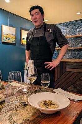 Chef Darren at the table