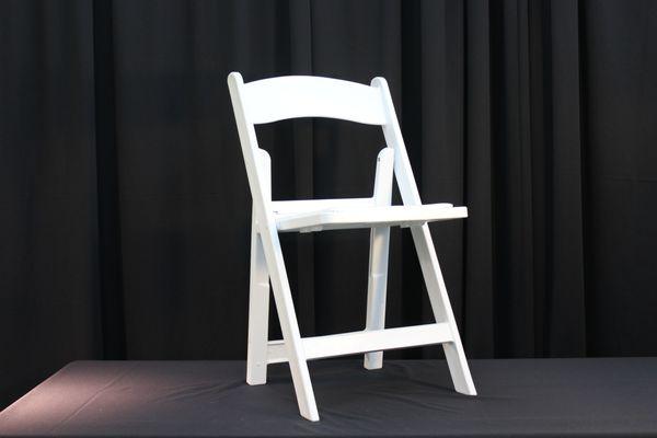 White Resin Chair with Padded Seat