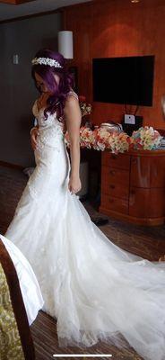 Wedding dress after alterations