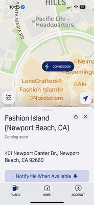 Fashion Island chargers are no longer in service!