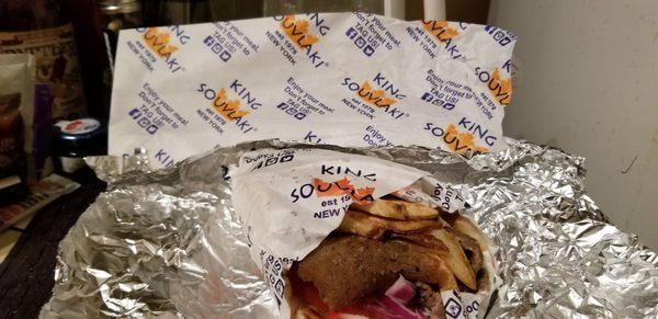 A King Souvlaki gyro.