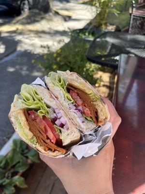 Vegan club sandwich