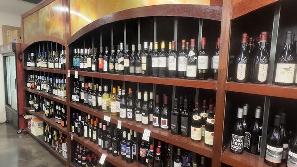 Nice selection of wines.