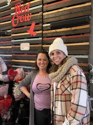 Trina, the owner of The Blooming Bud, and me at the pop up @theredcrow