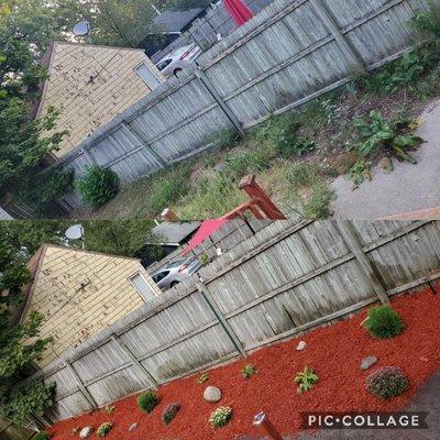 Cleanup and new flower bed