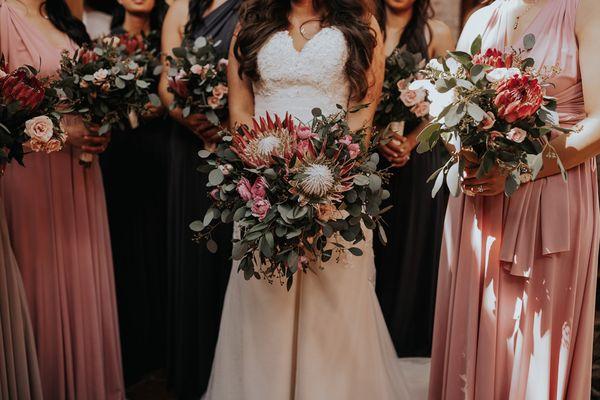 Our bouquets at our wedding