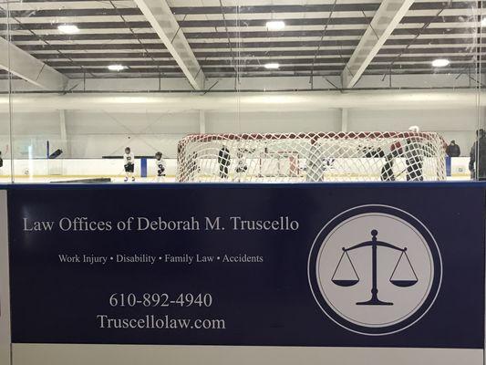 It's a pleasure to support the local ice hockey rink & youth athletic clubs.