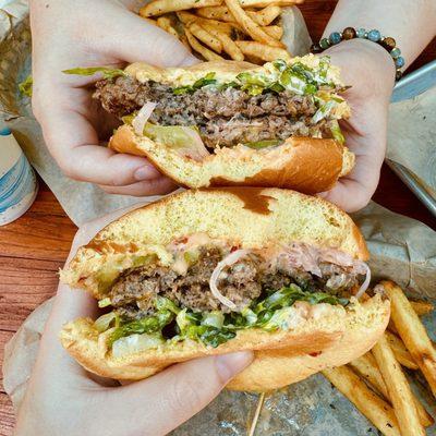 The Barchen Burger & rosemary fries!