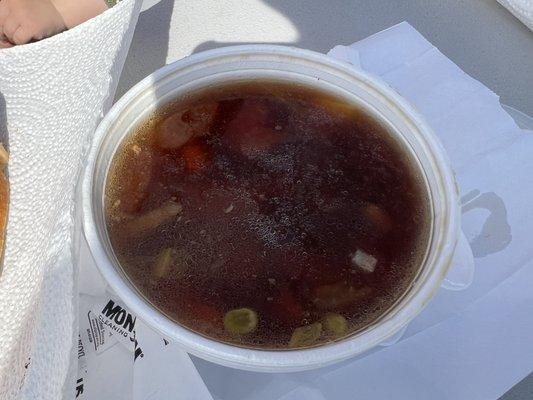 Hamburger vegetable soup