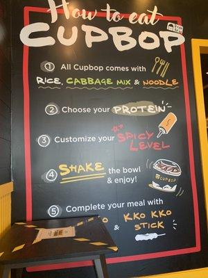 Proper way to eat a CupBop...