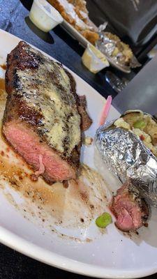 NY Strip and Baked Potato