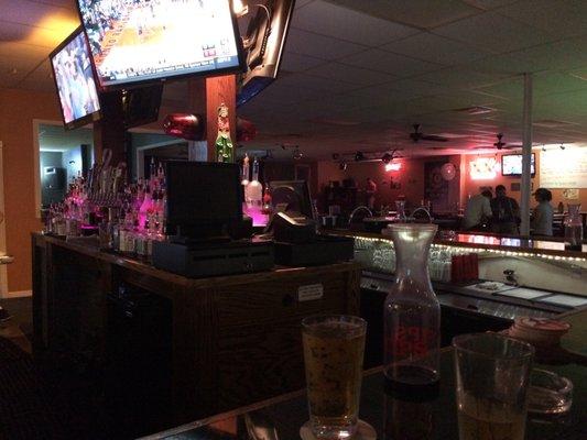 Bar area with TVs