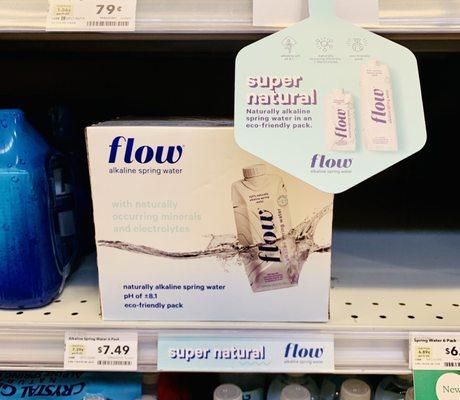 Flow Water-Naturally Alkaline, Natural Electrolytes, 8.1pH spring water. Eco sustainable package!