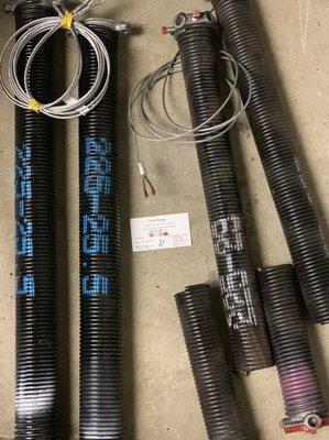 Garage door springs and cables repair