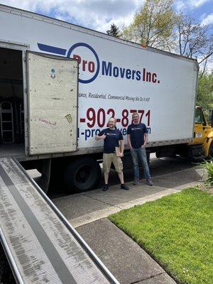 Ted and Tim did a great job moving my professional office!  Thanks guys!