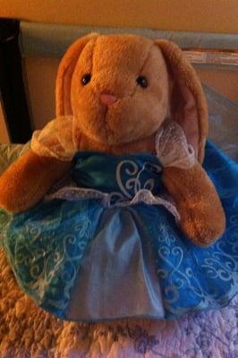 The Cinderella bunny my niece Dylan built!