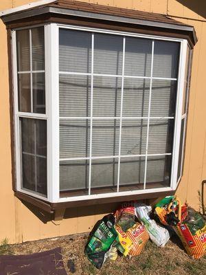 Home window replacement with grids