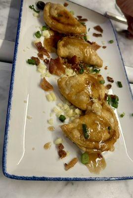 Poutine pierogies appetizer