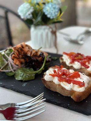 Ricotta and Red Pepper Bruschetta