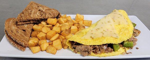 Philly Omelet Breakfast