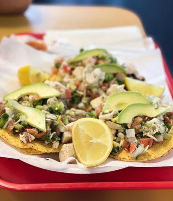 Tostadas de Ceviche de camarón