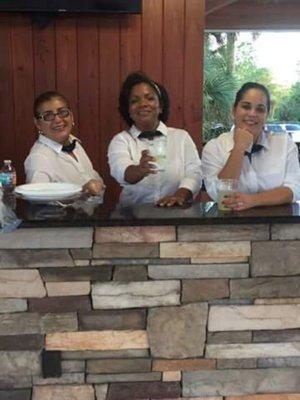 Catering, Servers, Clean up. Sheers. (Rosario A. Owner in the middle)