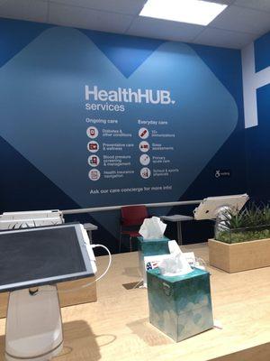 Health Hub waiting area