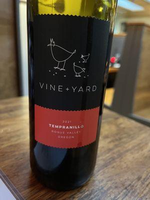 House Tempranillo wine