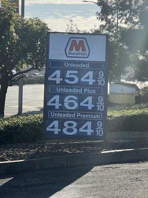 Fuel is much cheaper down the road avoid the Chevron