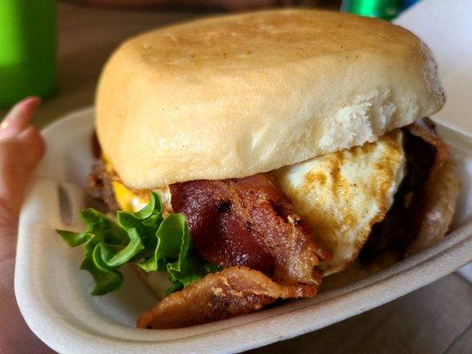 Breakfast burger! Absolutely delicious!