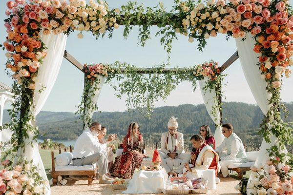 Indian Wedding Ceremony & Mandap Decor in Burlingame