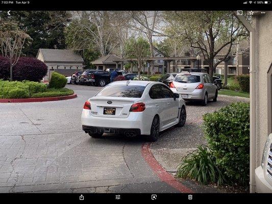 Parking in the fire zone