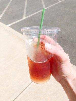 Peach Ginger Tea with no sweetener is only $1 extra with a meal!