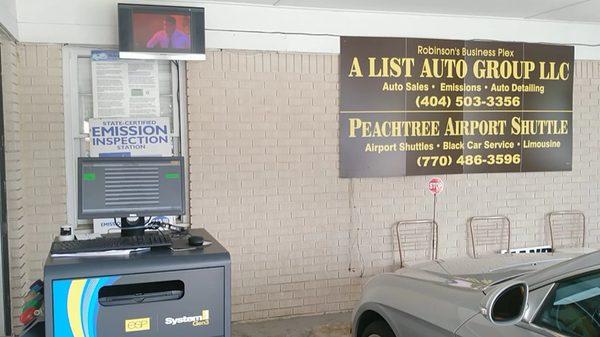 Emissions testing station