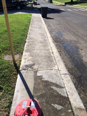 Residential power washing. (Before)